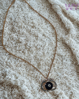 Gold Chain Evil Eye Pendant Necklace – Protection & Style