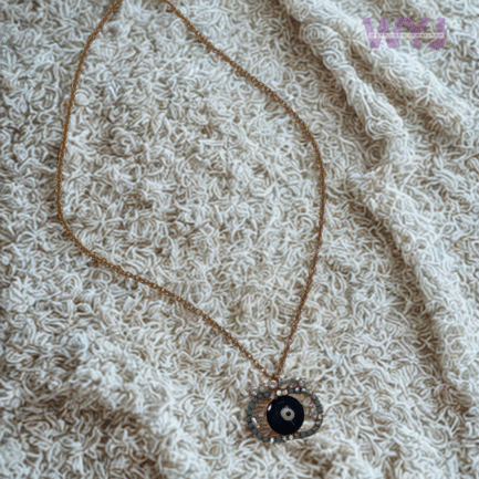 Gold Chain Evil Eye Pendant Necklace – Protection & Style