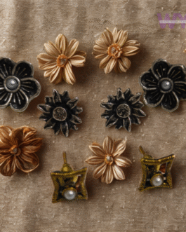 Rustic Bloom & Petal Stud Set