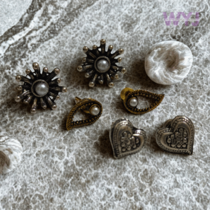 Crystal Bloom Oxidised Set