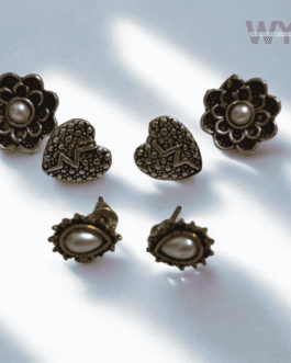 Pastel Stone Floral Studs