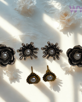 Gemstone Fan Earrings