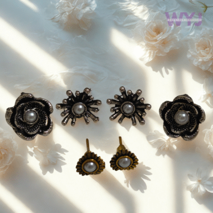 Gemstone Fan Earrings