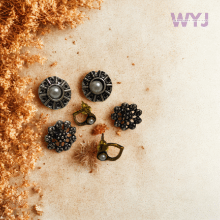 Crystal Cascade Floral Stud Earrings