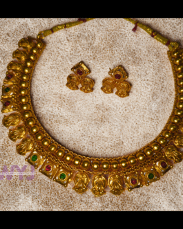 Antique Temple Necklace with  Earring | WYJ