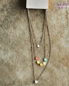 Rainbow Blossom Layered Necklace