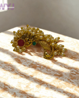 Traditional Pearl Peacock Nath