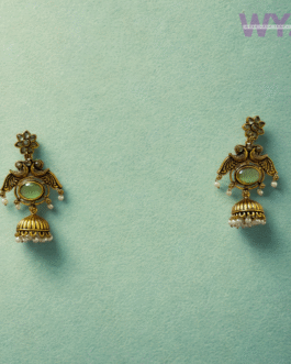 Antique Gold Temple Jhumka Earrings