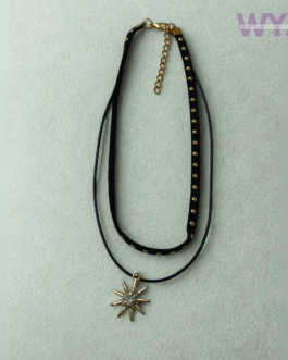 Celestial Sunburst Black Choker