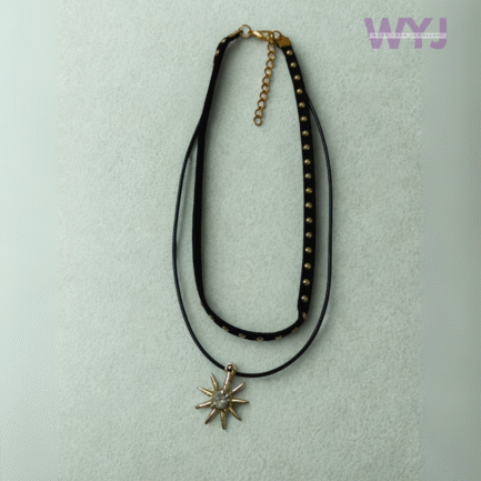 Celestial Sunburst Black Choker
