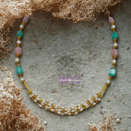 Multistrand 5-in-1 Pearl & Pastel Bead Necklace