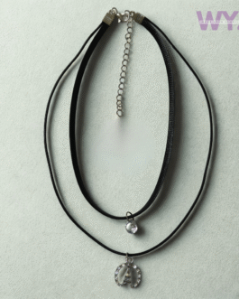 Crystal Studded Double-Layer Choker