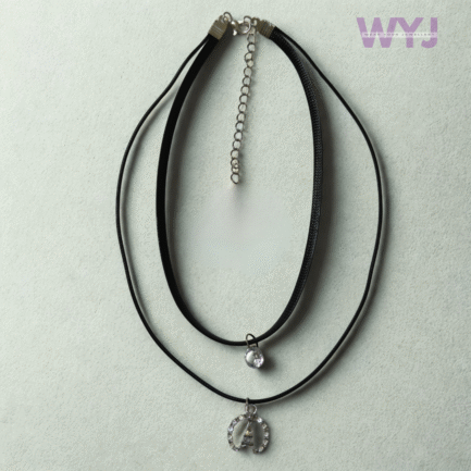 Crystal Studded Double-Layer Choker