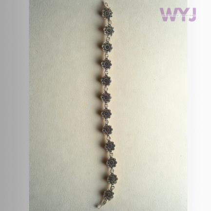 Oxidized Silver Floral Matha Patti – Traditional Head Jewellery - Image 2
