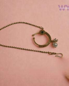 Traditional Golden Nath with Chain