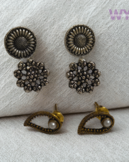 Lattice Luxe Stud Earring Set