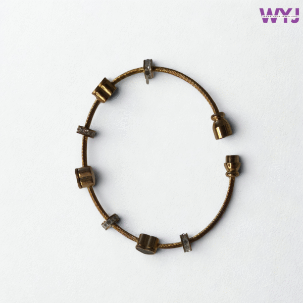 Adjustable Cable Bracelet with Heart & Charm – Elegant Minimalist