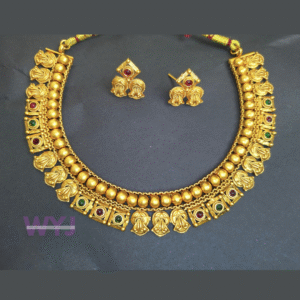 Temple Necklace Set Antique Gold Plated – WYJ