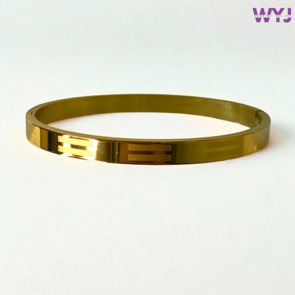 Minimalist Gold-Tone Geometric Kada – Sleek & Timeless