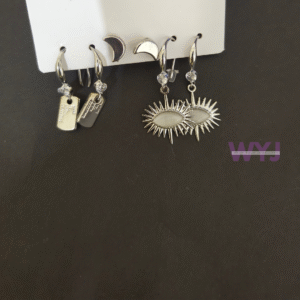 Mystic Silver Tones 3-Earring Combo Set