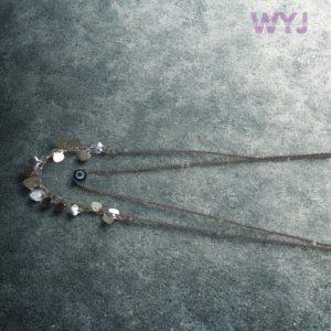 Chain Silver Heart & Evil Eye Layered