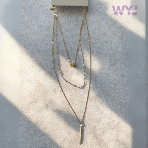 ChainTriple-Layer Gold Charm