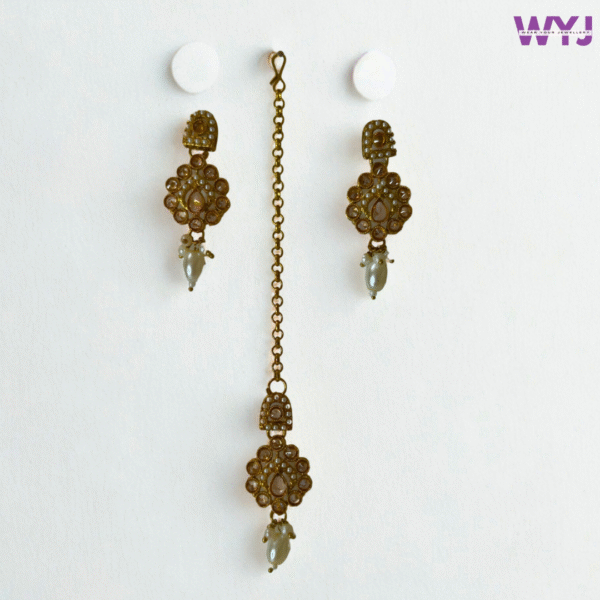 Antique Gold Pearl Choker Necklace Set – Bridal & Festive Jewellery