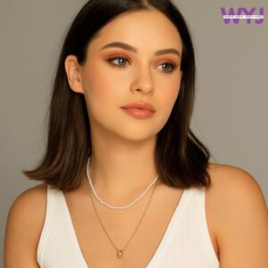 Pearl Choker & Gold Bar Layered Necklace | Minimal Two‑Layer Statement