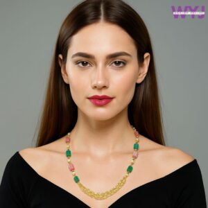 Necklace Multistrand 5-in-1 Pearl & Pastel Bead