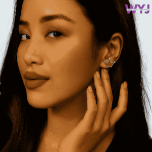 Crown Stud Earrings for Women | Enamel Earrings in Multiple Colors