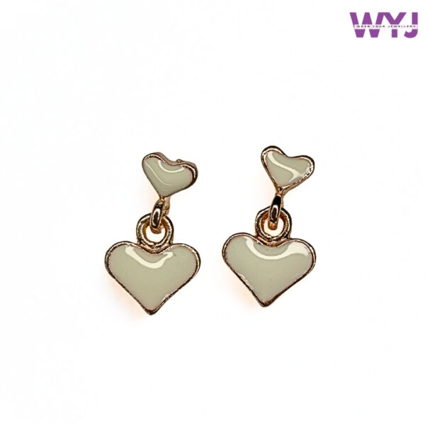 Elegant Double Heart Drop Earrings