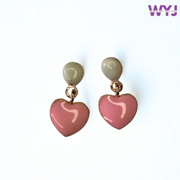 Pink Heart Drop Earrings – Cute & Stylish Women’s Jewelry